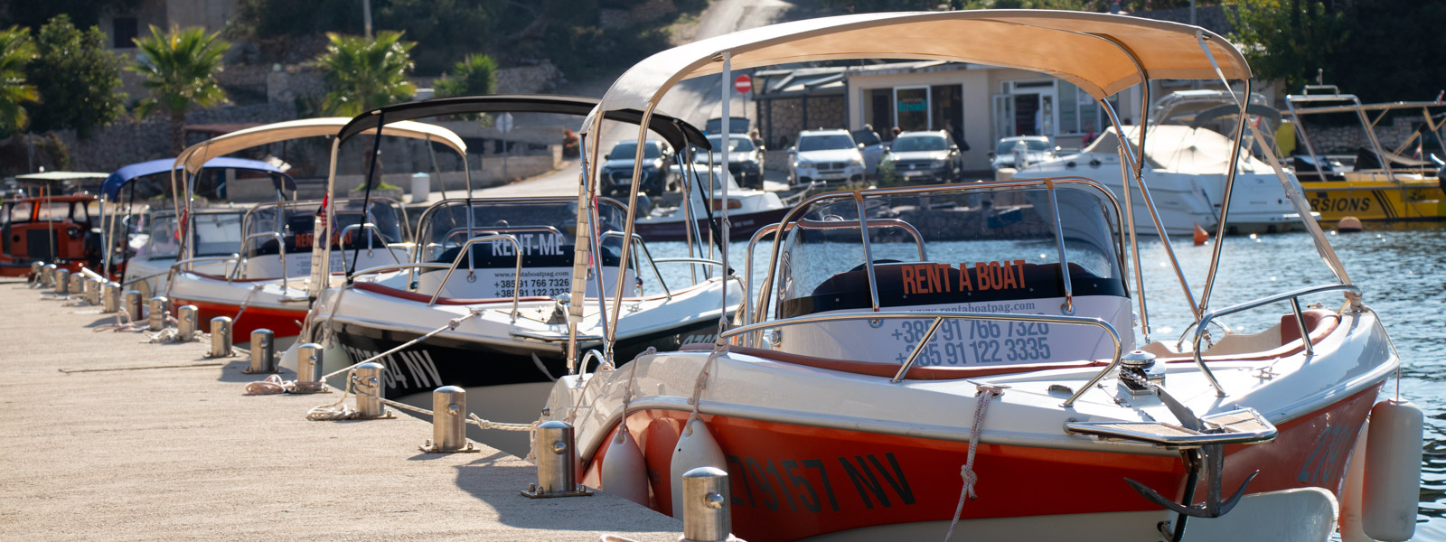 Rent a boat Pag speedboats Tovarnele harbor Lun